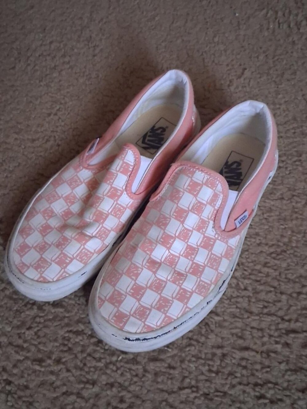 Sketch Check Pink Vans